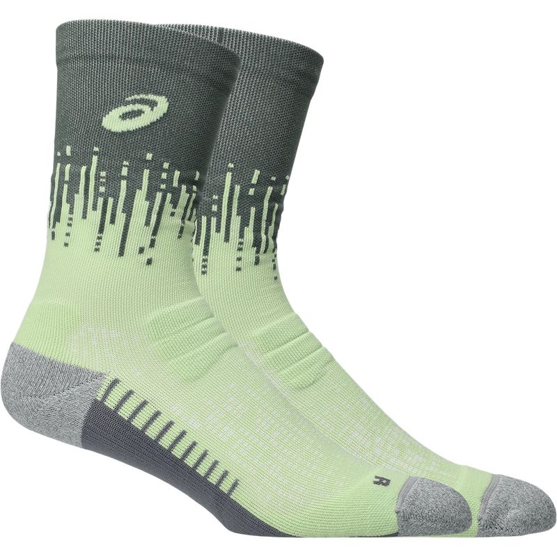 Medias ASICS Performance Run Sock Crew Monument Blue/Whisper Green Unisex - 0