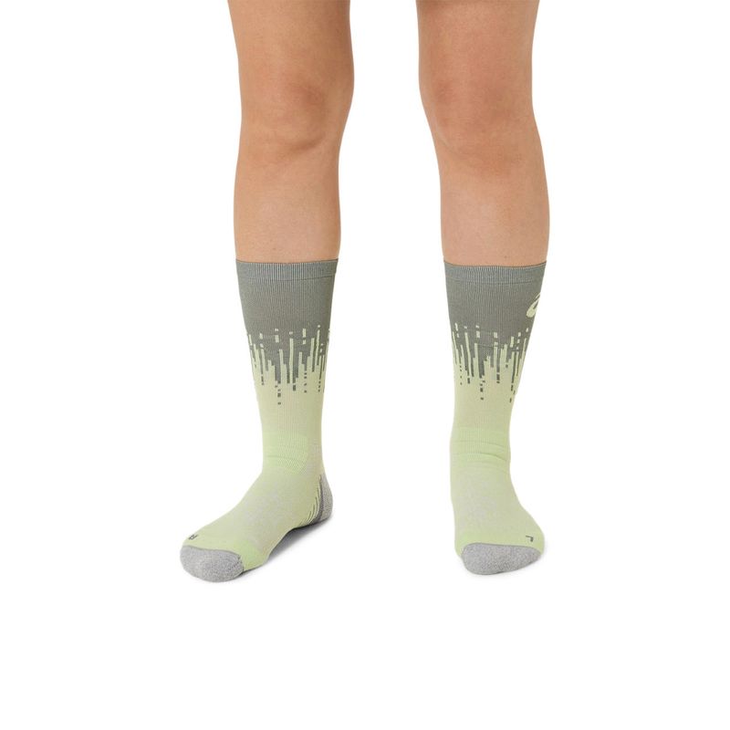 Medias ASICS Performance Run Sock Crew Monument Blue/Whisper Green Unisex - 3