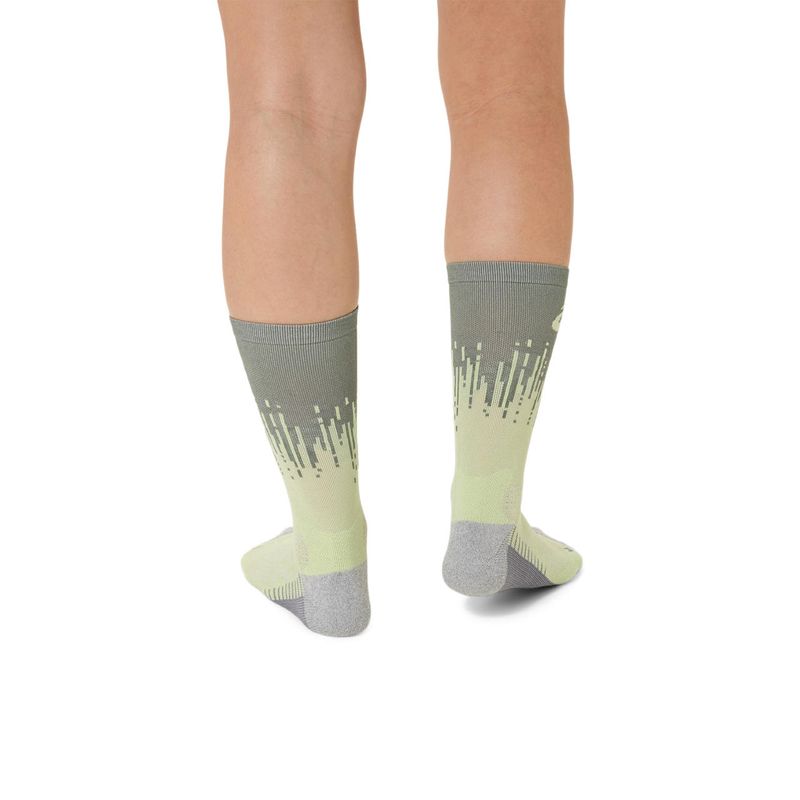 Medias ASICS Performance Run Sock Crew Monument Blue/Whisper Green Unisex - 5