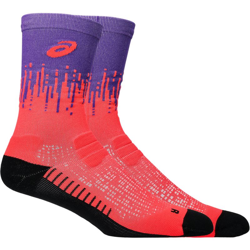 Medias ASICS Performance Run Sock Crew Brilliant White/Orange Glow Unisex - 0