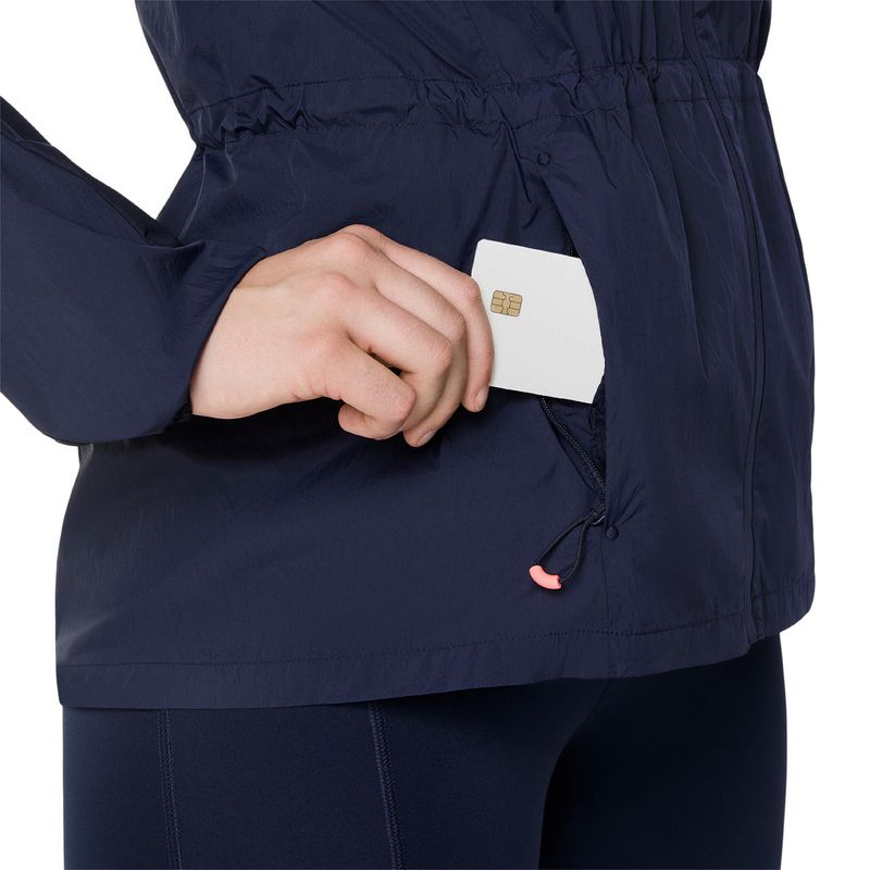 Casaca ASICS Road Packable Jacket Dark Blue/Black Mujer - 4