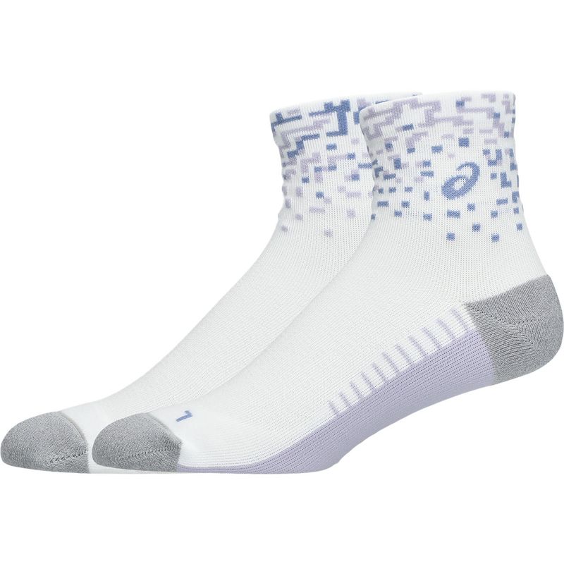 Medias ASICS Performance Run Sock Quarter Brilliant White/Lilac Hint/Bluebell Unisex - 1