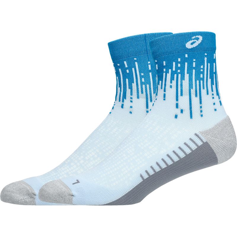 Medias ASICS Performance Run Sock Quarter Aegean Blue/Arctic Blue Unisex - 1