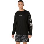 Polo ASICS Fujitrail Logo LS Top Black Hombre - 0