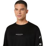 Polo ASICS Fujitrail Logo LS Top Black Hombre - 3