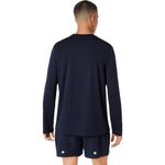 Polo ASICS Fujitrail Logo LS Top Dark Blue/Black Hombre - 2