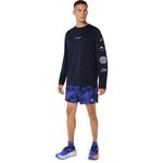 Polo ASICS Fujitrail Logo LS Top Dark Blue/Black Hombre - 5