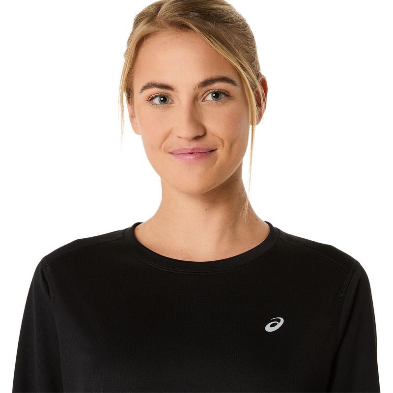 Polo ASICS Asics Silver LS Top Black Mujer - 3