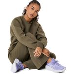 Polera ASICS Nagino Refined Texture Sweat Top Dark Olive Mujer - 5