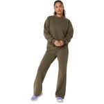 Polera ASICS Nagino Refined Texture Sweat Top Dark Olive Mujer - 6