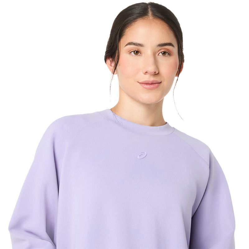 Polera ASICS Nagino Refined Texture Sweat Top Blue/Purple Mujer - 3