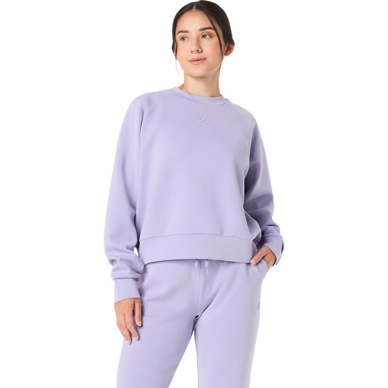 Polera ASICS Nagino Refined Texture Sweat Top Blue/Purple Mujer - 0