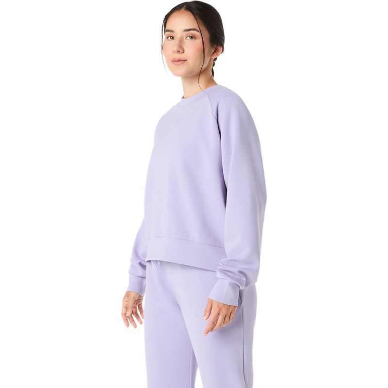 Polera ASICS Nagino Refined Texture Sweat Top Blue/Purple Mujer - 1