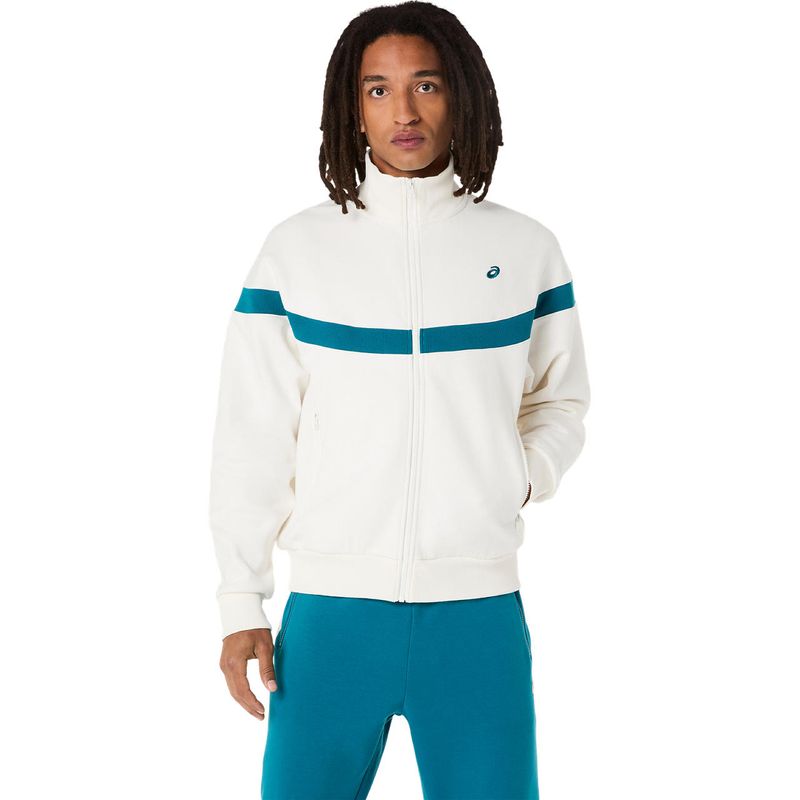 Polera ASICS Heritage Track Jacket Cream Unisex - 0