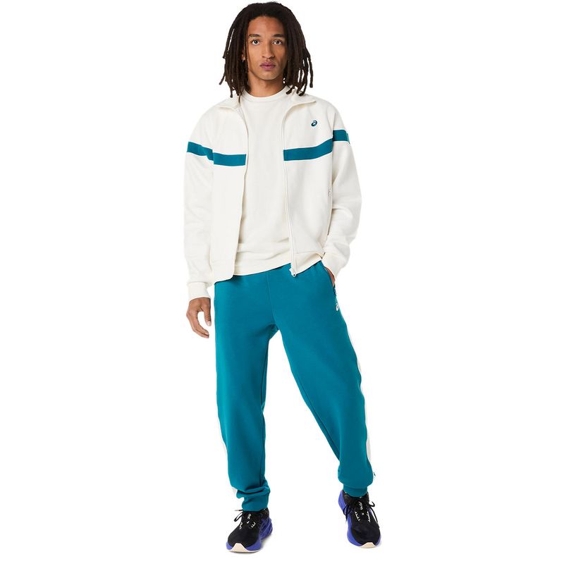 Polera ASICS Heritage Track Jacket Cream Unisex - 7