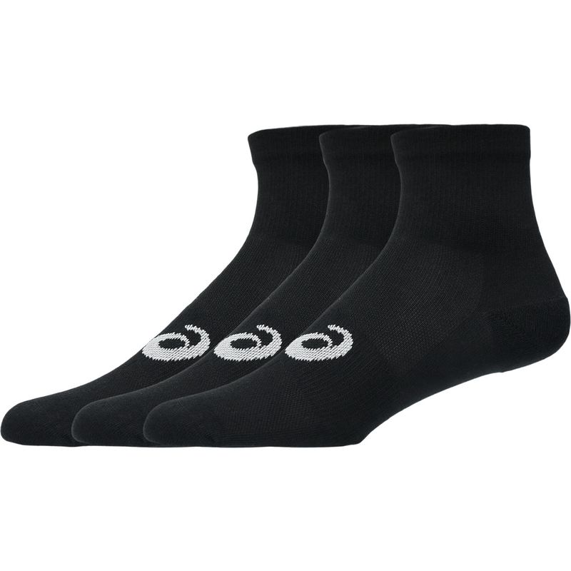 Medias ASICS 3 Pack Quarter Sock Performance Black Unisex - 1