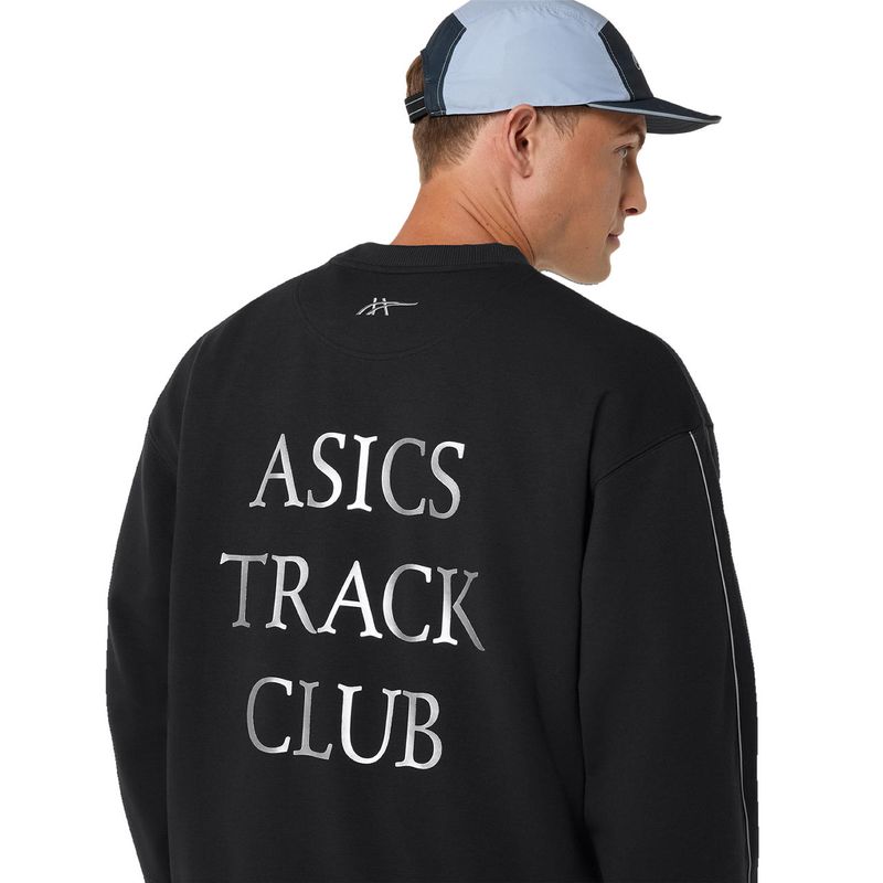 Polera ASICS Track Club Heritage Crew-Neck Top C Performance Black Unisex - 4