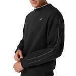 Polera ASICS Track Club Heritage Crew-Neck Top C Performance Black Unisex - 5
