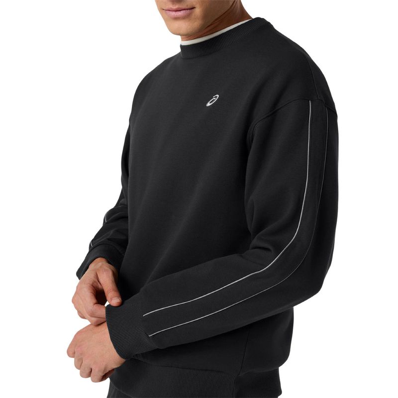 Polera ASICS Track Club Heritage Crew-Neck Top C Performance Black Unisex - 5