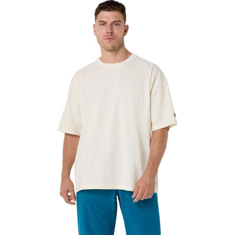 Polo ASICS Heritage Heavy Cotton Run City Tee Cream/London Unisex - 0