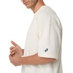 Polo ASICS Heritage Heavy Cotton Run City Tee Cream/London Unisex - 4