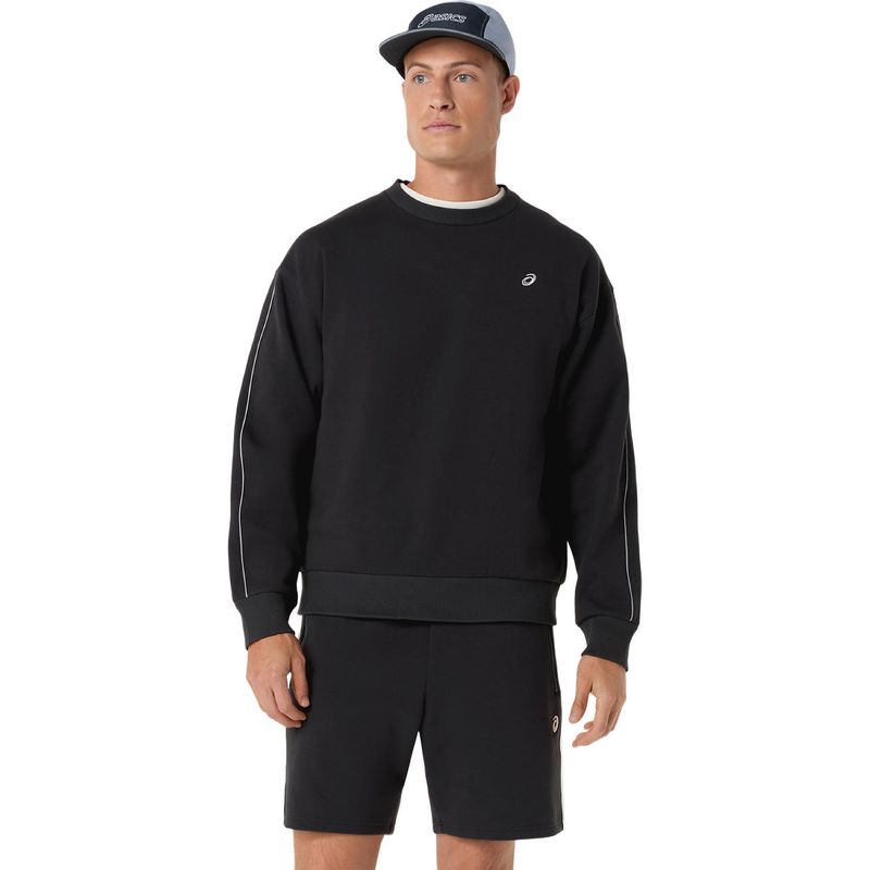 Polera ASICS Track Club Heritage Crew-Neck Top C Performance Black Unisex - 0