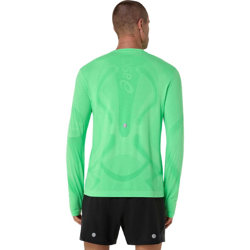 Polo ASICS Road Seamless LS Top C Vital Green/Illuminate Green Hombre - 2