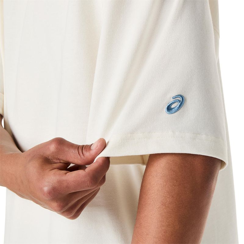 Polo ASICS Heritage Heavy Cotton Run City Tee Cream/Tokyo Unisex - 4