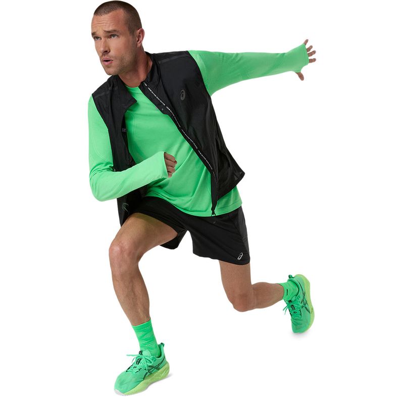 Polo ASICS Road Seamless LS Top C Vital Green/Illuminate Green Hombre - 6