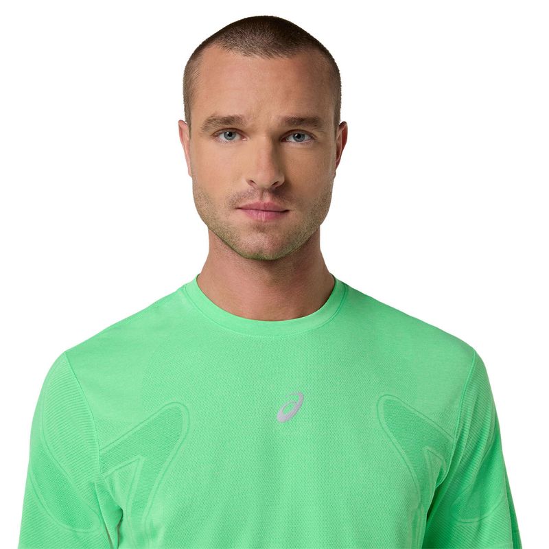 Polo ASICS Road Seamless Ss Top C Vital Green/Illuminate Green Hombre - 3
