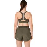 Top ASICS Road Combination Zip Bra Dark Olive Mujer - 2