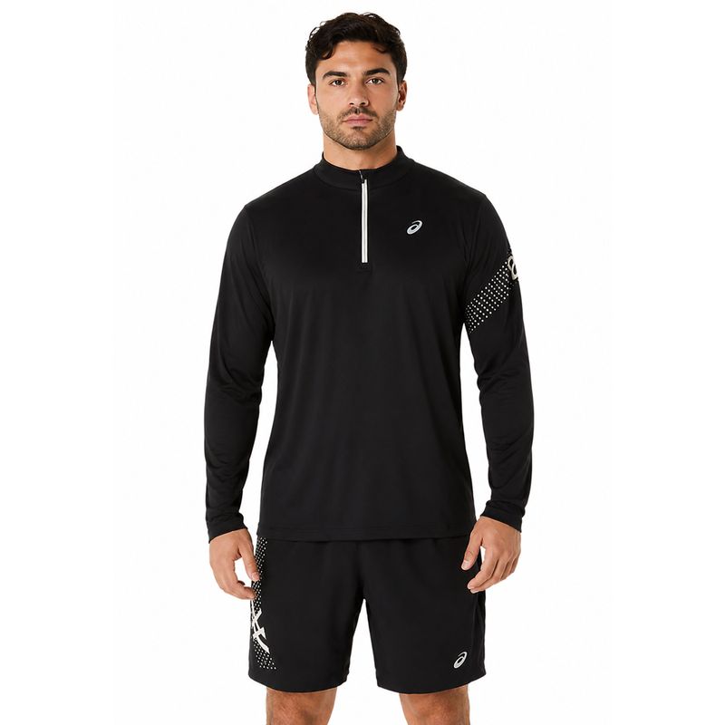 Casaca ASICS Icon Ls 1/2 Zip Performance Black Hombre - 0