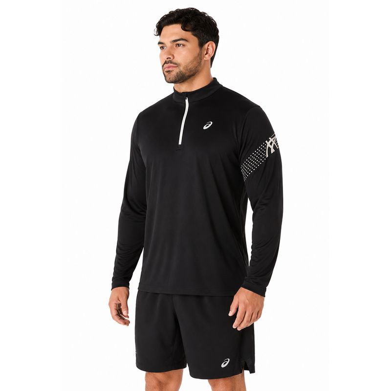 Casaca ASICS Icon Ls 1/2 Zip Performance Black Hombre - 2