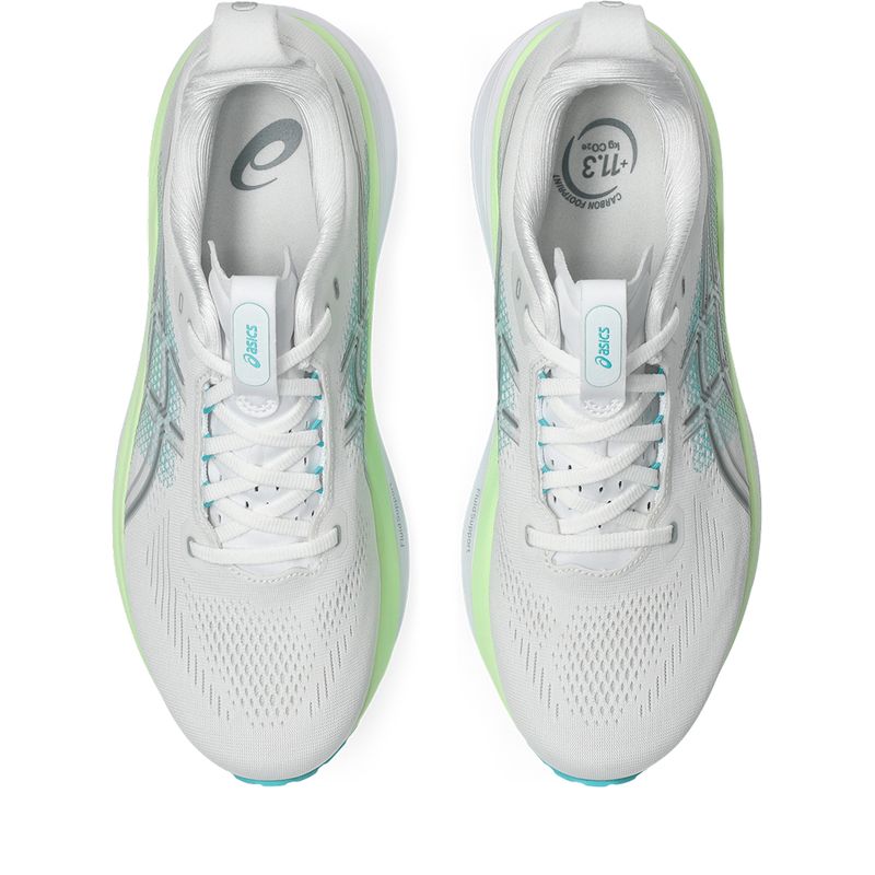 Zapatillas Asics GEL-Kayano 33 White/Energy Aqua Hombre - 2