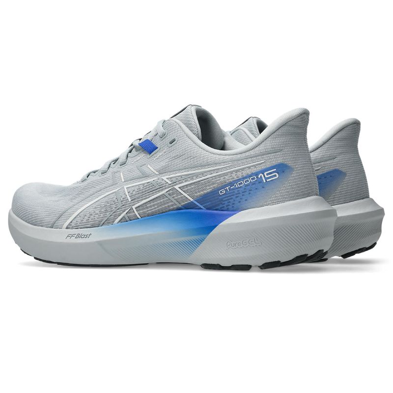 Zapatillas Asics Gt-1000 15 Piedmont Grey/Neon Blue Hombre - 4