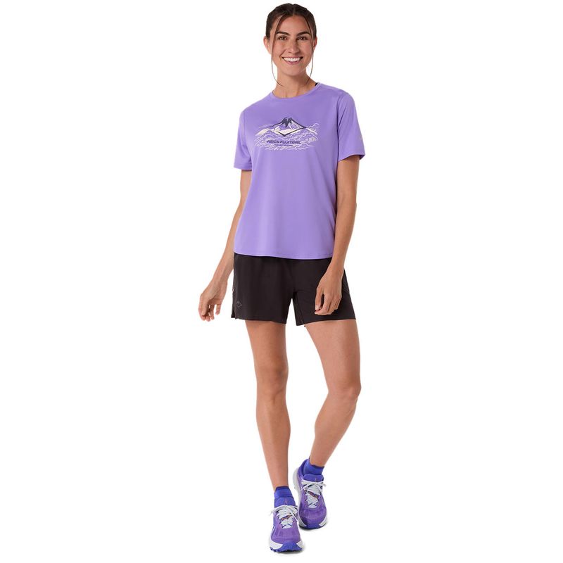 Polo ASICS Fujitrail Logo SS Top Purple Mujer - 6