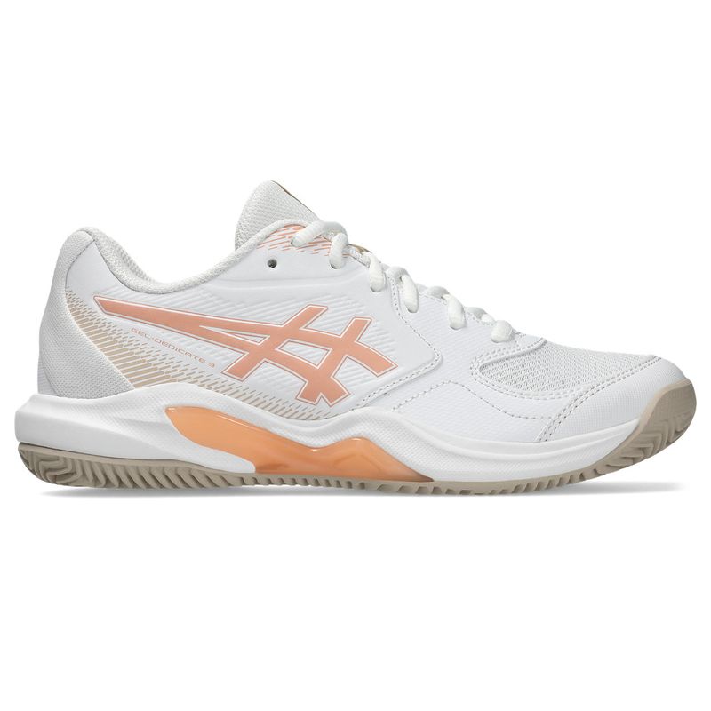 Zapatillas Asics GEL-Dedicate 9 Clay White/Cantaloupe Mujer - 0