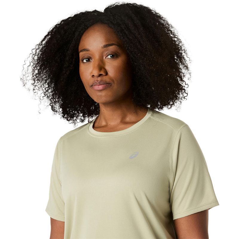 Polo ASICS Silver SS Top Khaki Mujer - 3