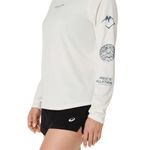 Polo ASICS Fujitrail Logo LS Top White/Beige Mujer - 5