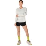 Polo ASICS Fujitrail Logo LS Top White/Beige Mujer - 6