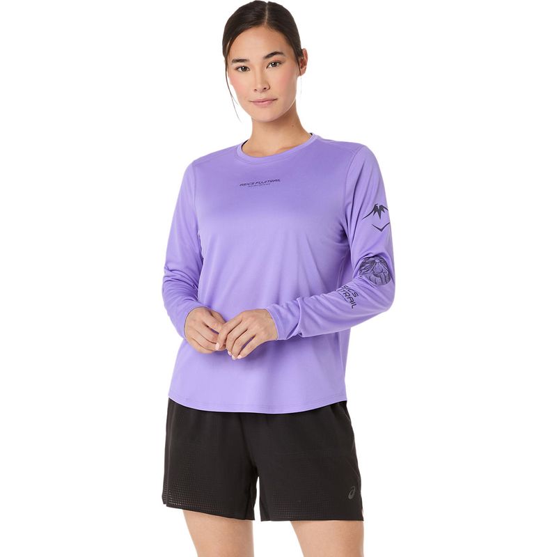 Polo ASICS Fujitrail Logo LS Top Purple Mujer - 0