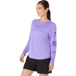 Polo ASICS Fujitrail Logo LS Top Purple Mujer - 1