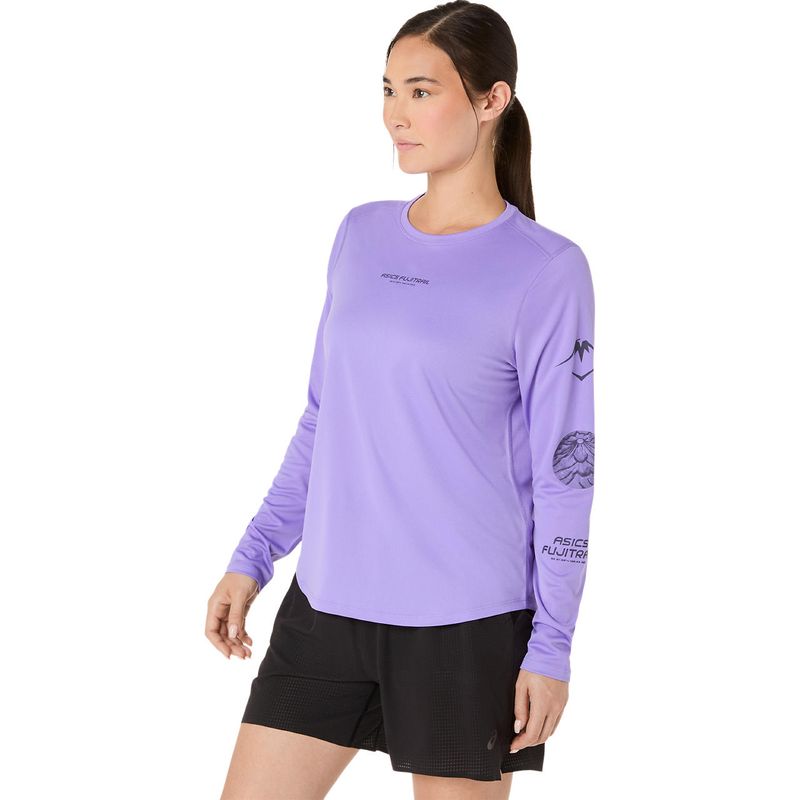 Polo ASICS Fujitrail Logo LS Top Purple Mujer - 1
