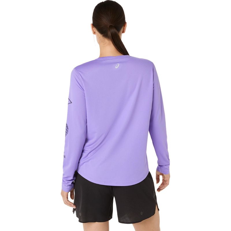 Polo ASICS Fujitrail Logo LS Top Purple Mujer - 2
