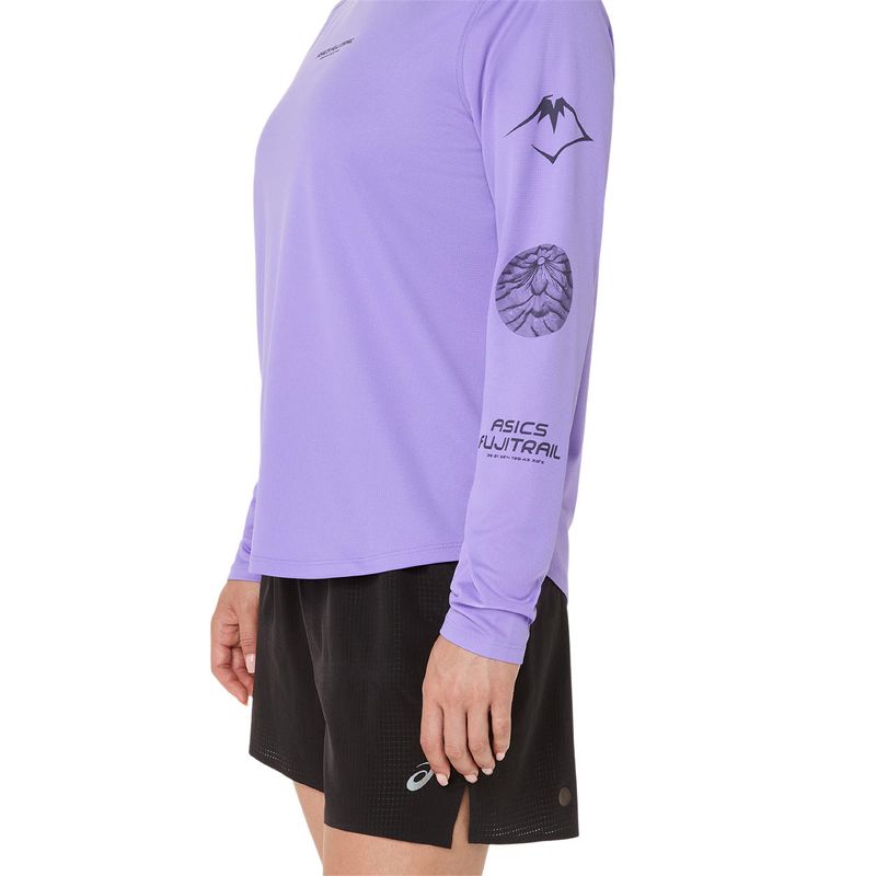 Polo ASICS Fujitrail Logo LS Top Purple Mujer - 5