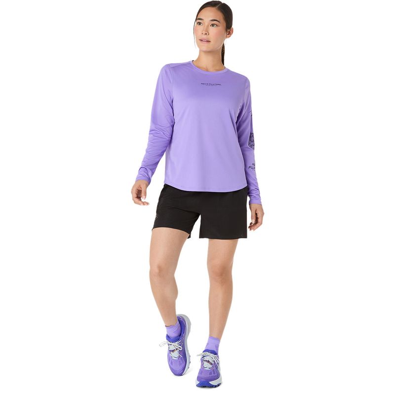 Polo ASICS Fujitrail Logo LS Top Purple Mujer - 6