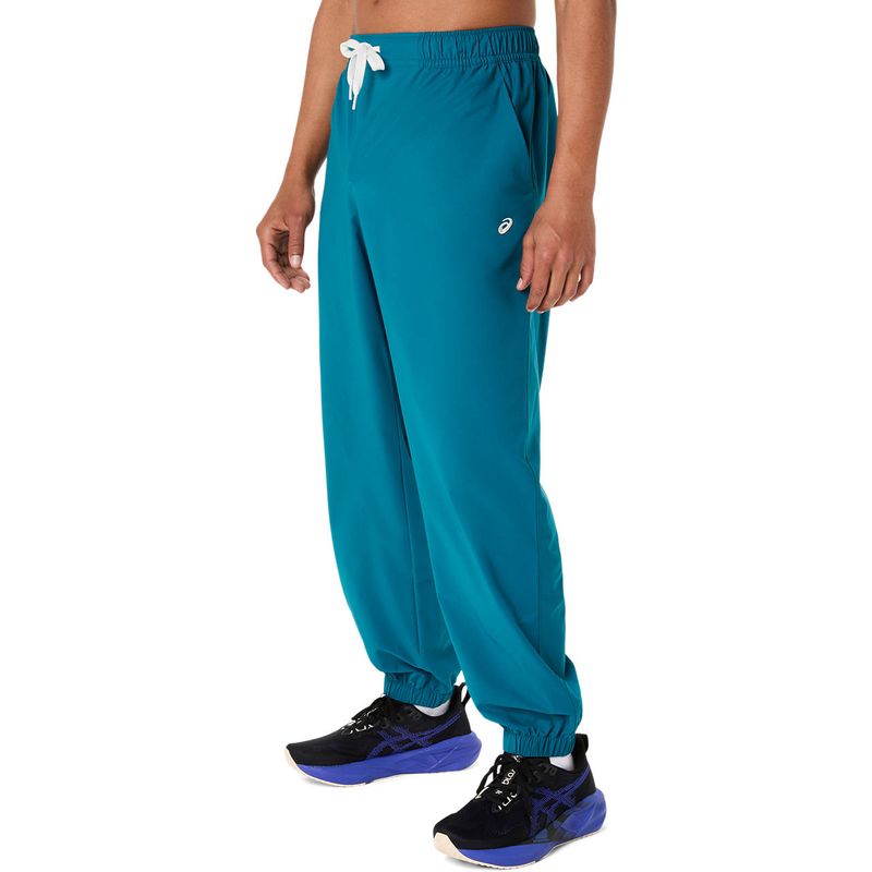 Pantal&oacute;n ASICS Heritage Double Weave Pant Green/Blue Unisex - 1