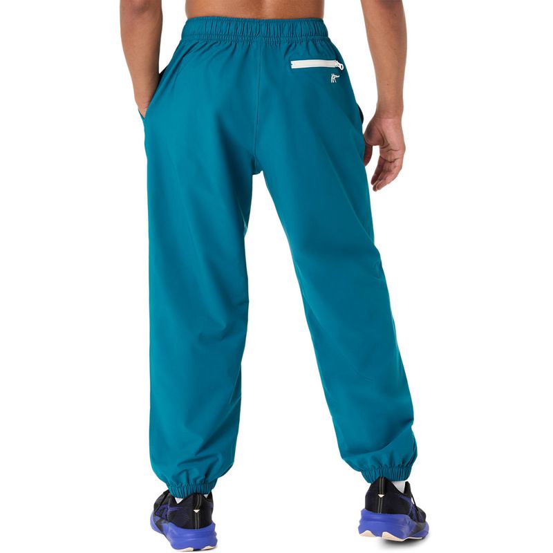 Pantal&oacute;n ASICS Heritage Double Weave Pant Green/Blue Unisex - 2