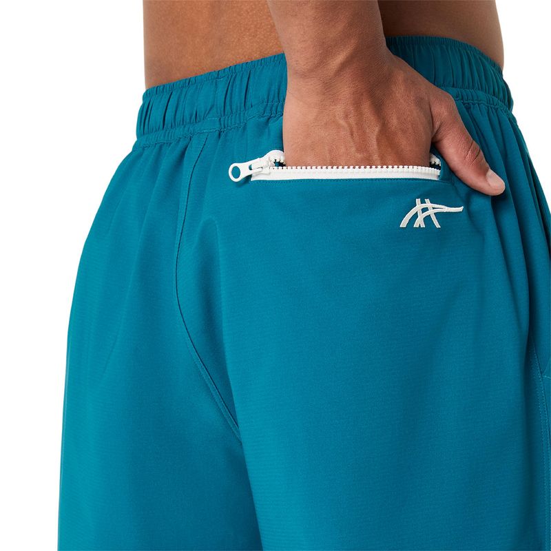 Pantal&oacute;n ASICS Heritage Double Weave Pant Green/Blue Unisex - 5