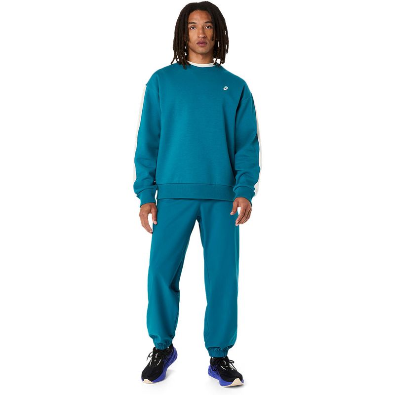 Pantal&oacute;n ASICS Heritage Double Weave Pant Green/Blue Unisex - 7